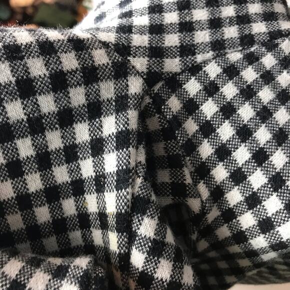 The Essential Crop Flare By Anthropologie Women's 2 Black & White Check Pants - Picture 8 of 11